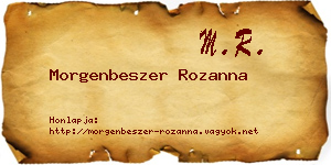Morgenbeszer Rozanna névjegykártya
